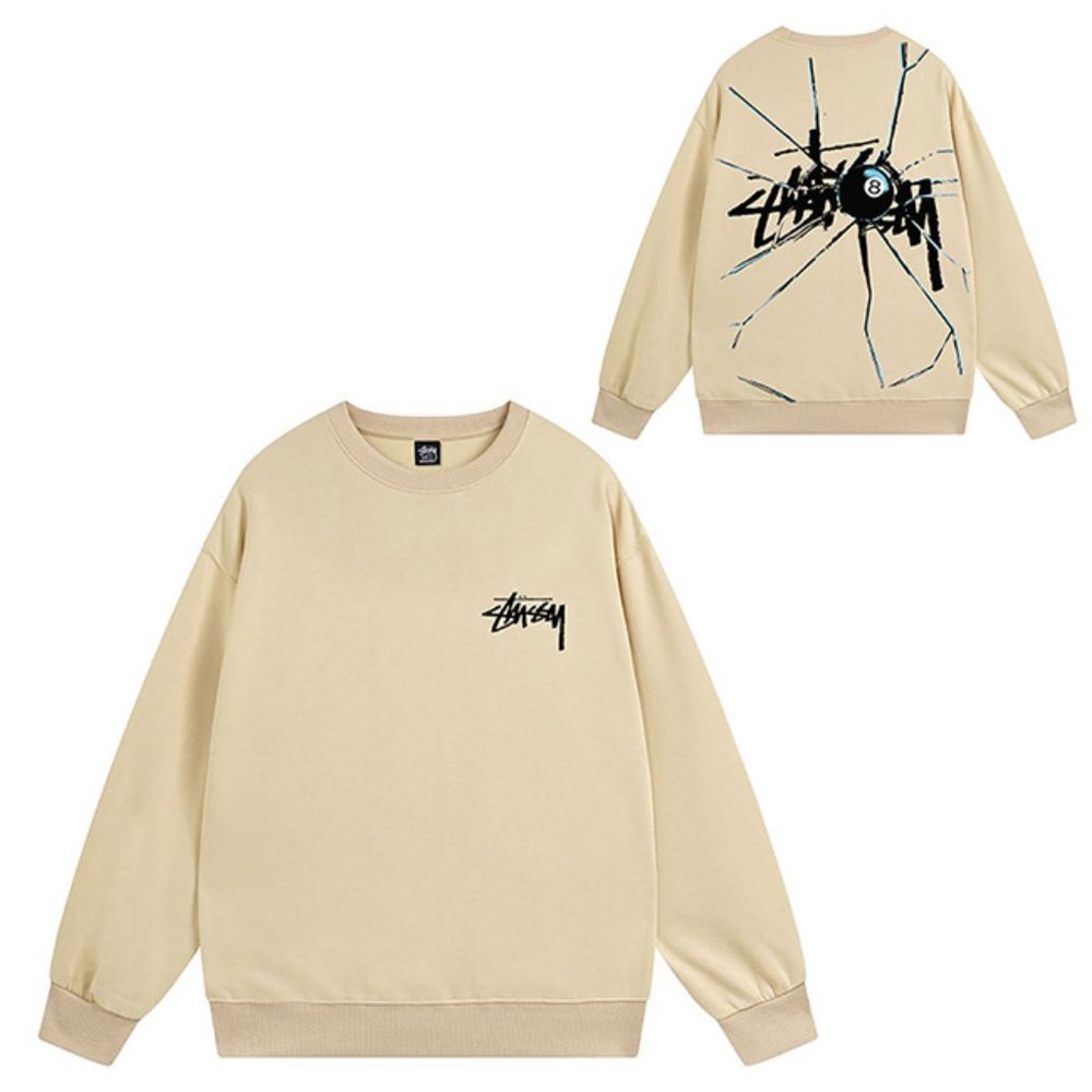 Stussy Sweatshirt Crack Crew Sweat Apricot